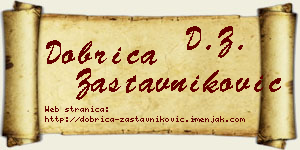 Dobrica Zastavniković vizit kartica